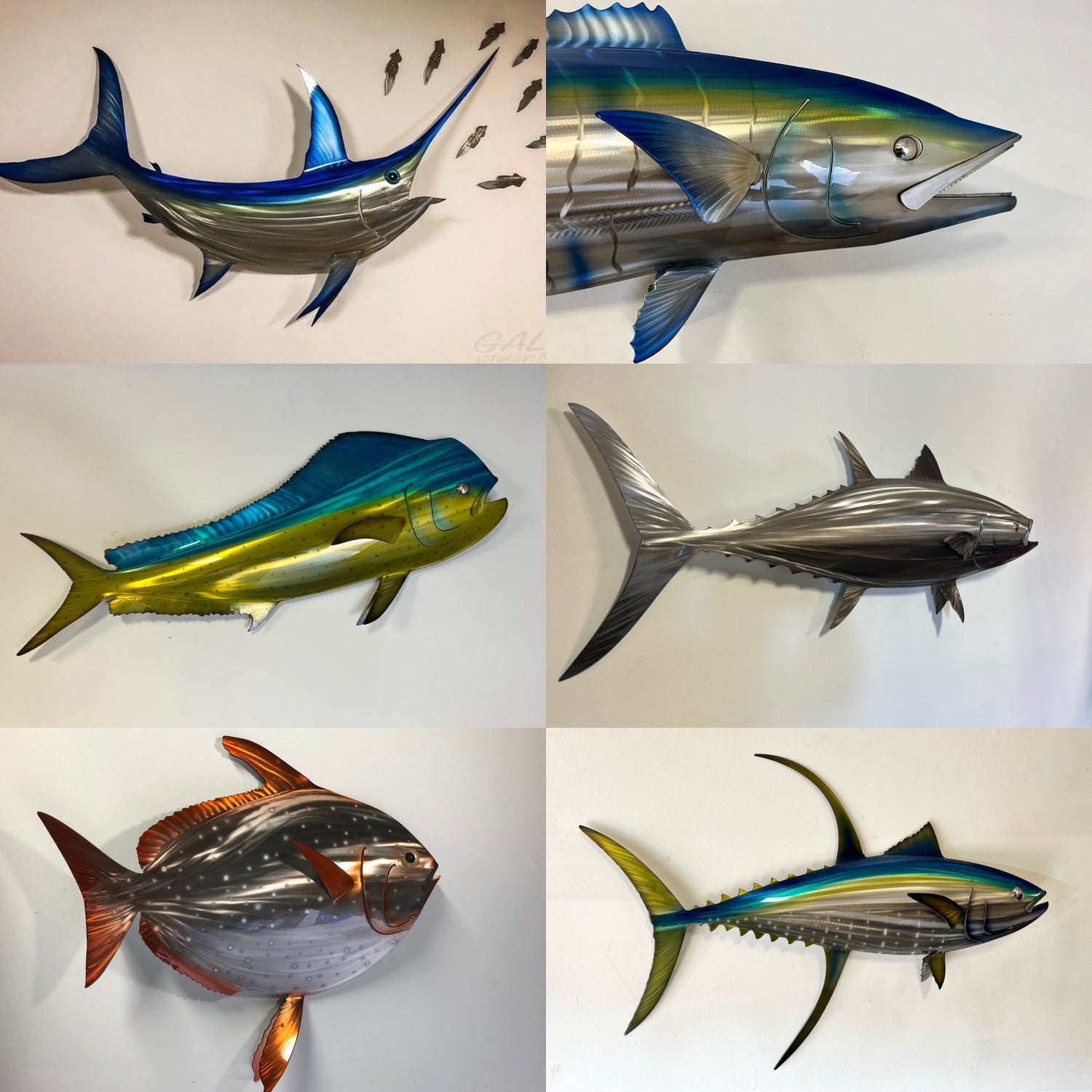Stainless Saltwater Fish Sculpture